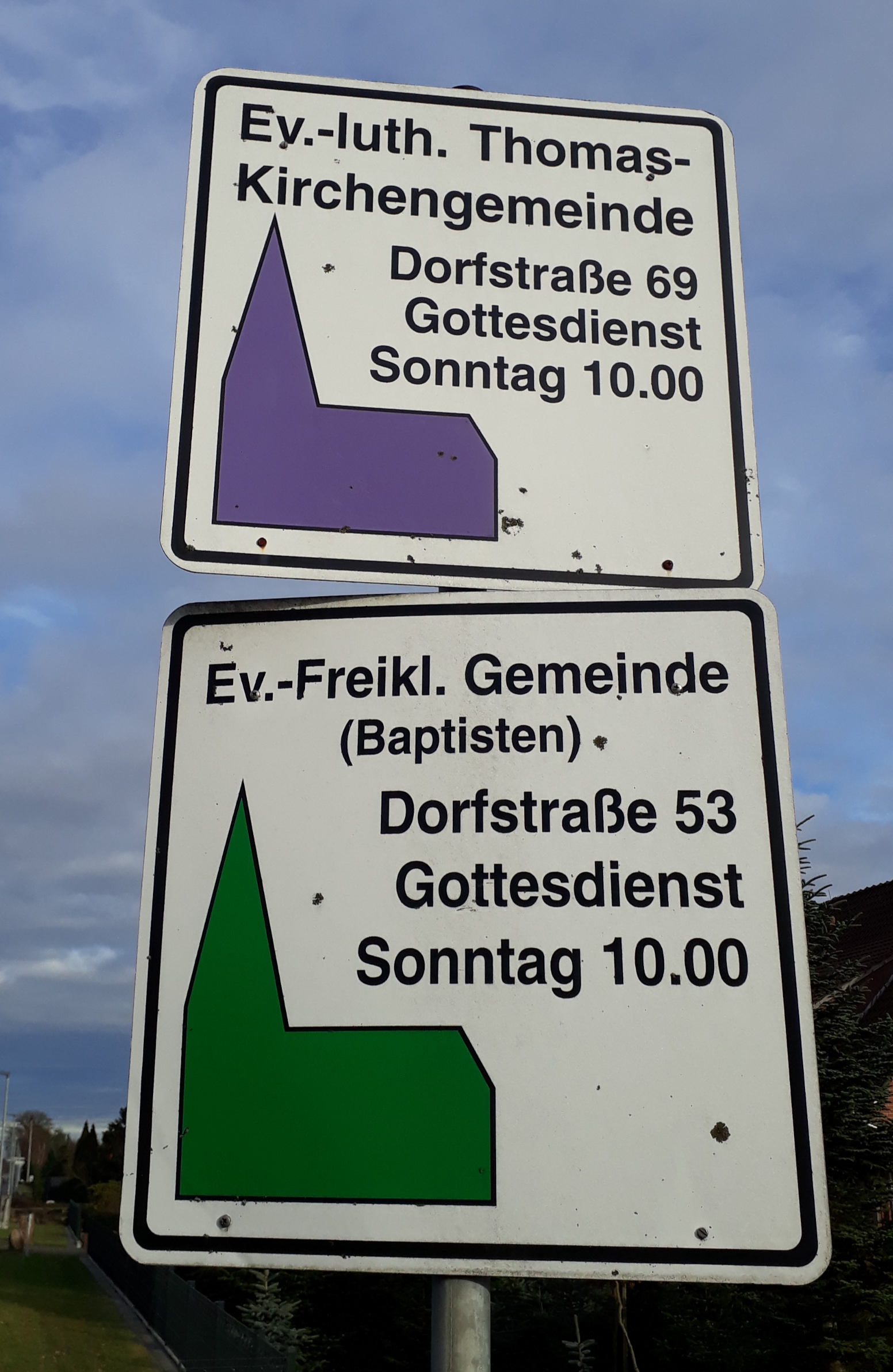 Kirchenschild Neudorf-Platendorf
